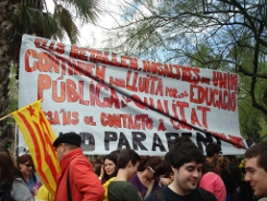 Èxit social de la vaga de l'ensenyament