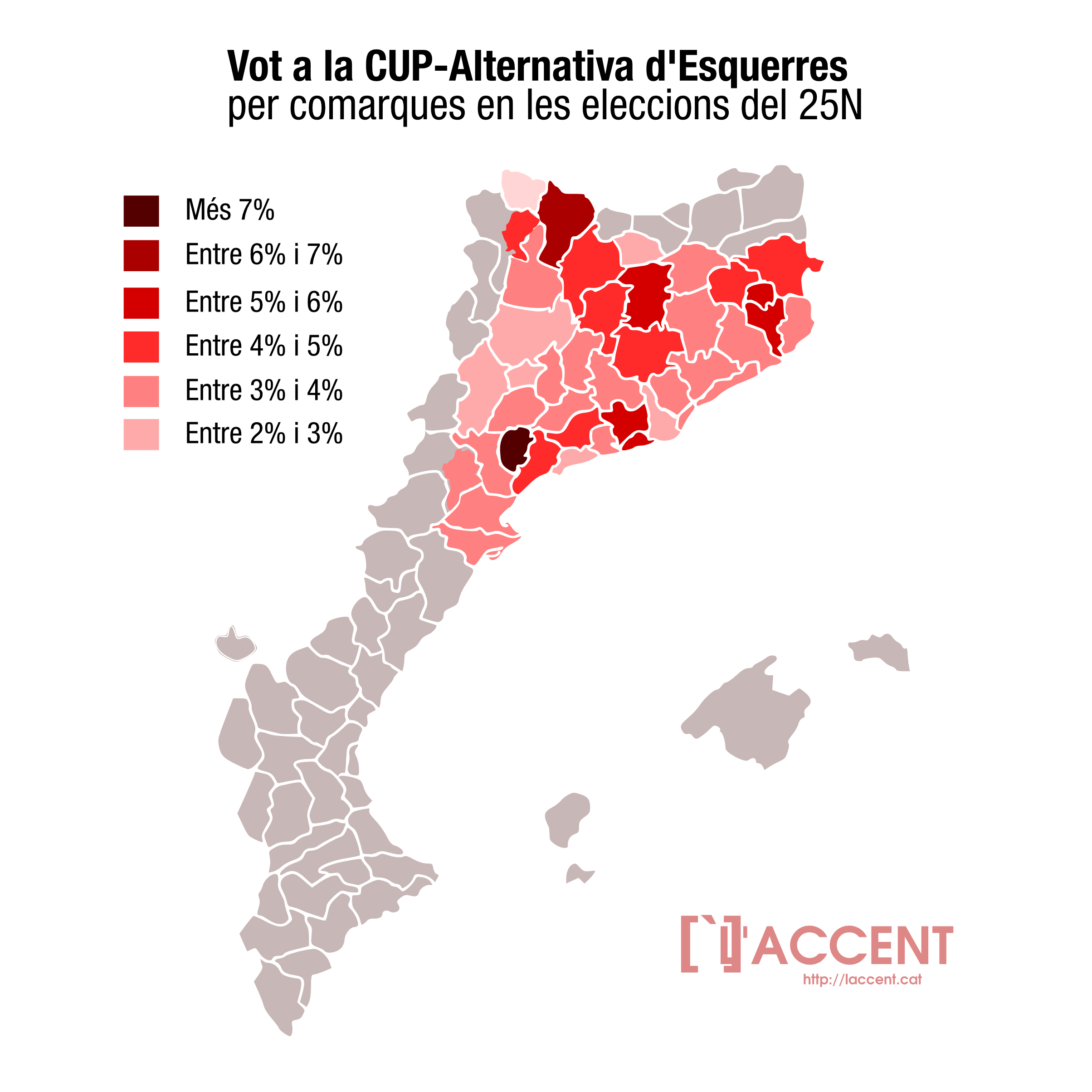 Eleccions 25N: vot a la CUP-AE per comarques