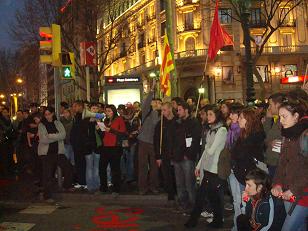Càrregues dels Mossos d'Esquadra contra el 8 de març a Barcelona