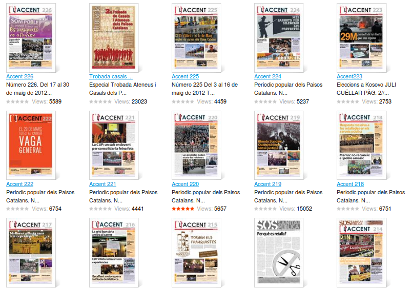 Números anteriors de l'ACCENT