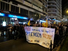 Manifestació a Alacant en solidaritat amb els estudiants de València