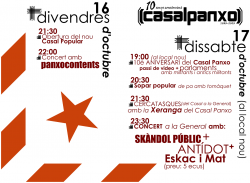 El Casal Panxo celebrarà el seu 10è aniversari i inaugurarà nou local a Berga