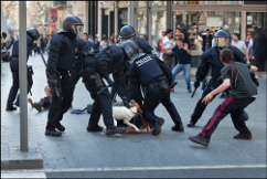 3 vaguistes en presó provisional i 5 amb fiança a Barcelona