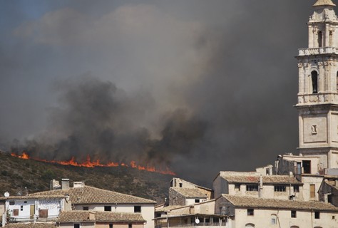 Una línia d'alta tensió travessarà les serres cremades fa sis mesos a la Vall d'Albaida