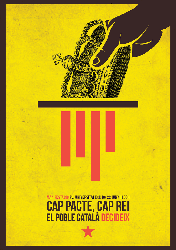 Concentracions i una manifestació a Barcelona contra la coronació de Felip VI