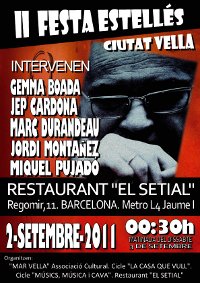 5 cantautors reten homenatge aquest divendres al poeta Vicent Andrés Estellès a Barcelona