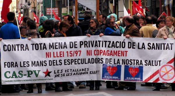 La Coordinadora Antiprivatitzacions del País Valencià convoca a la jornada de lluita europea per una sanitat pública