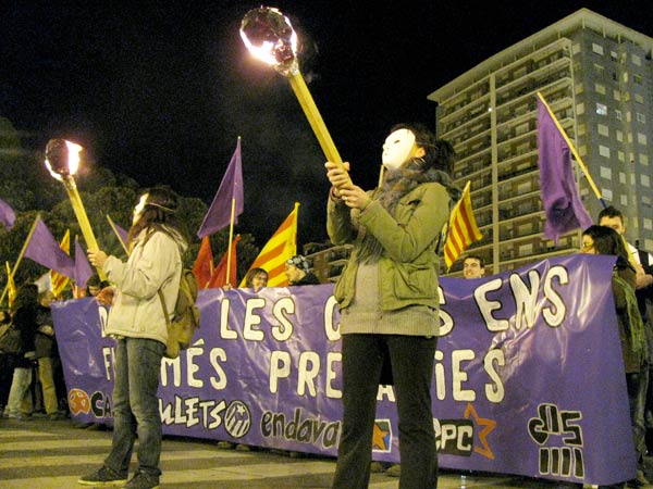 L'EI es manifesta a Tarragona, València i Barcelona sota el lema “Dones, la crisi ens fa més precàries”