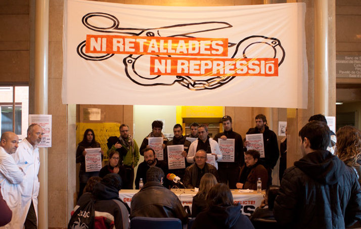 Presenten a Girona la campanya 'ni retallades ni repressió' en suport als 6 gironins encausats