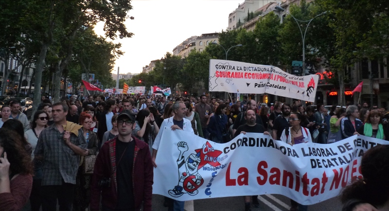 Mobilització contra el deute i la troika