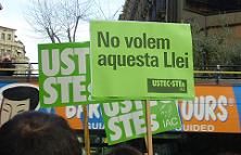 Concentracions contra la privatització de l'ensenyament arreu del Principat