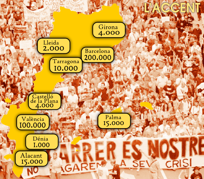 #19J: més de 350.000 manifestants arreu dels Països Catalans