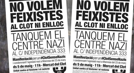 Denuncien un local nazi al Clot