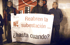 Protesta a Patraix per la reobertura de la subestació elèctrica