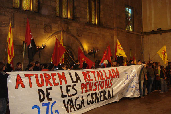 Concentració a Lleida contra la reforma de les pensions