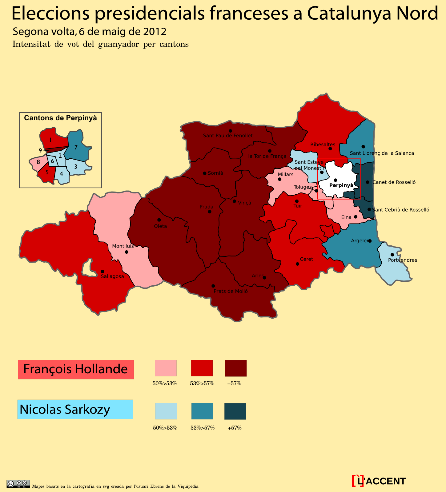 Hollande guanya Sarkozy pels pèls a Catalunya Nord