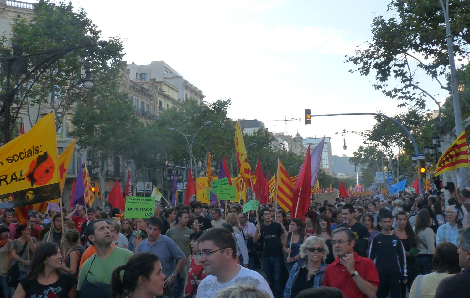 Fotos de la manifestació de la Vaga General a Barcelona