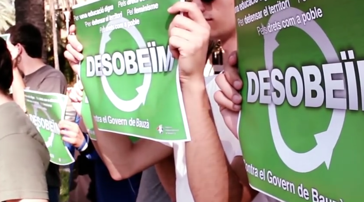 Acte central de la campanya Desobeïm a Mallorca