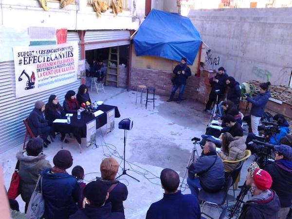 Crida de suport als encausats de Can Vies en els dies previs als judicis