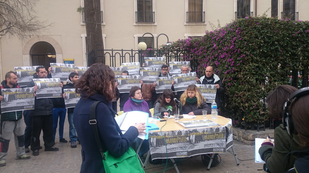 Crida a manifestar-se a València aquest dijous contra les lleis repressives