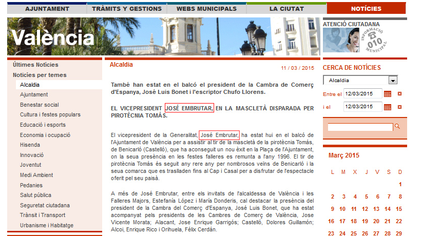 Nova mostra de menyspreu al valencià per part de l'ajuntament de Rita Barberà