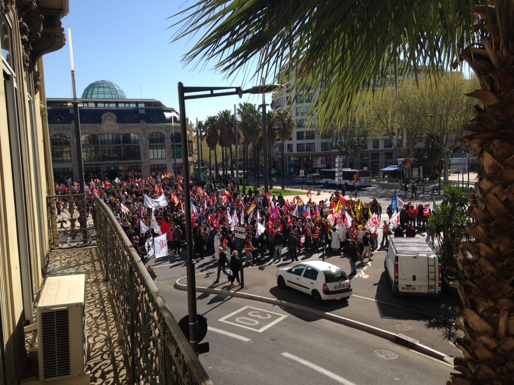 3.000 manifestants a la jornada de lluita sindical a Perpinyà