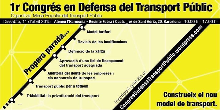 Bones perspectives de cara al 1r Congrés en Defensa del Transport Públic