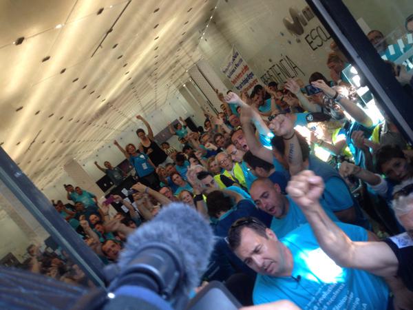 Vaguistes de Movistar fan una demostració de força i reocupen el MWC de forma indefinida