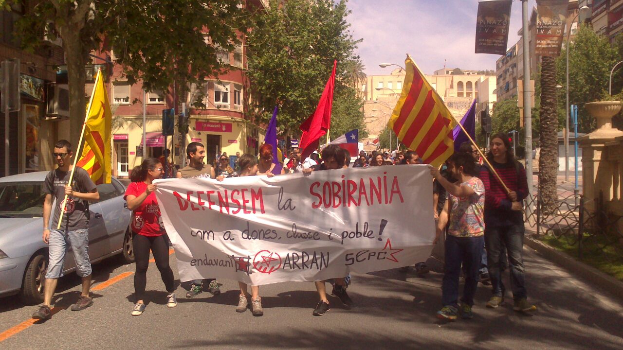 Bloc de l'esquerra independentista a l'1 de maig a Alacant