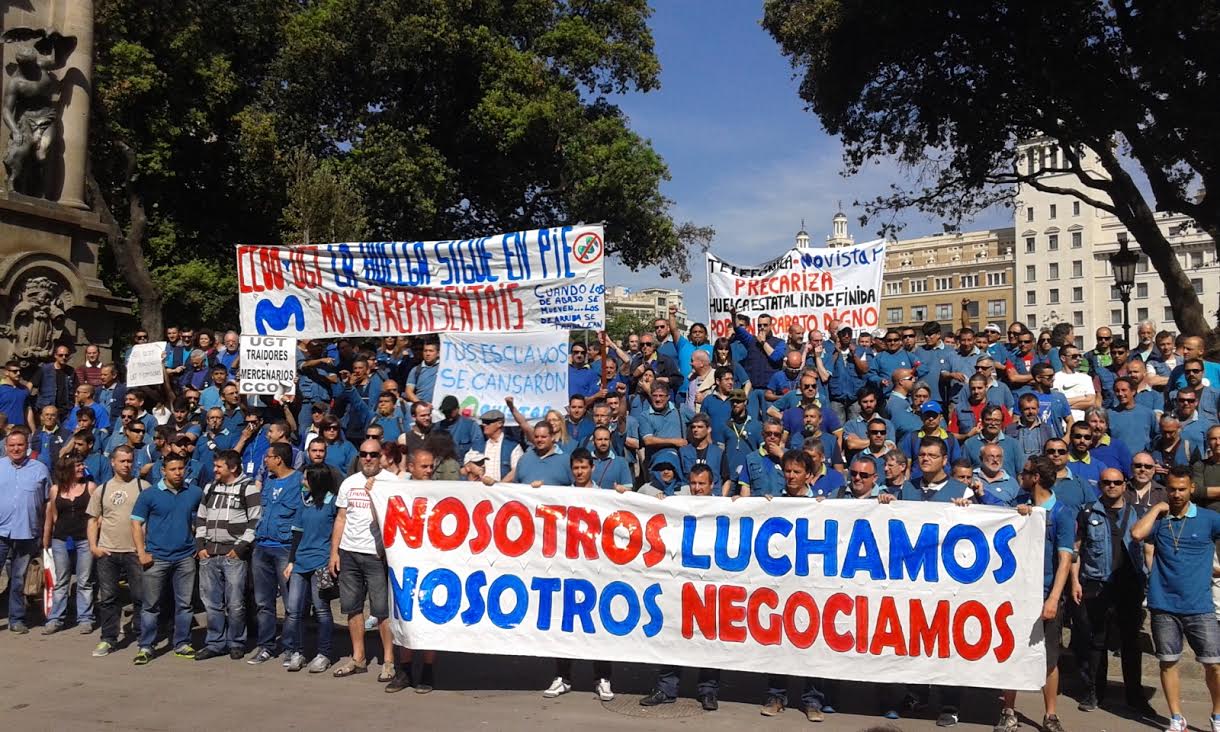 La vaga Movistar demostra que segueix viva i plena de ràbia i raons