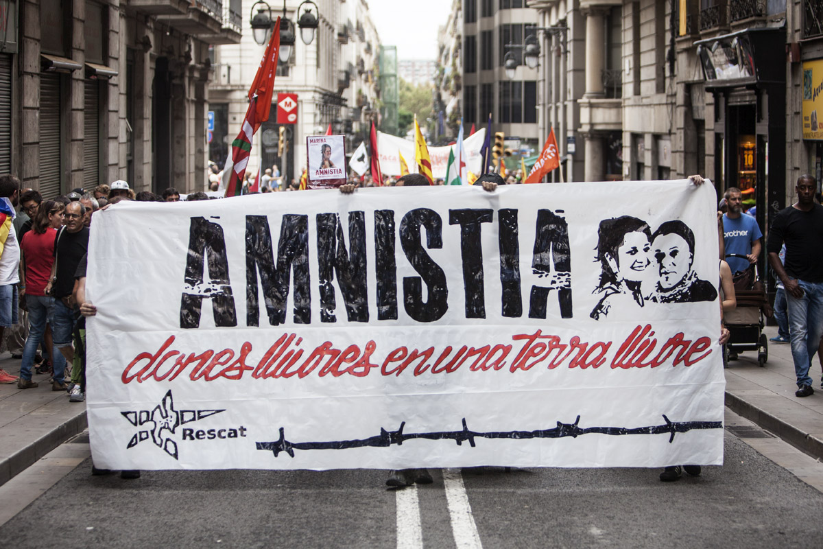 Manifestació per la llibertat de les preses polítiques a Barcelona