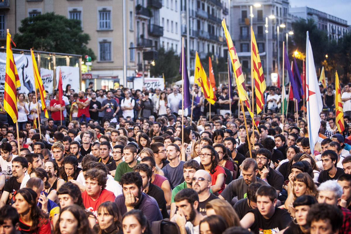 Galeria d'imatges de la manifestació de l'esquerra independentista l'Onze de Setembre a Barcelona