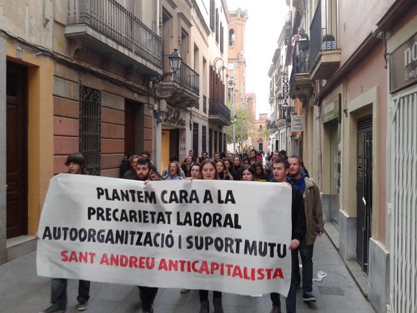 Cercavila anticapitalista per Sant Andreu amb motiu de l'1 de maig