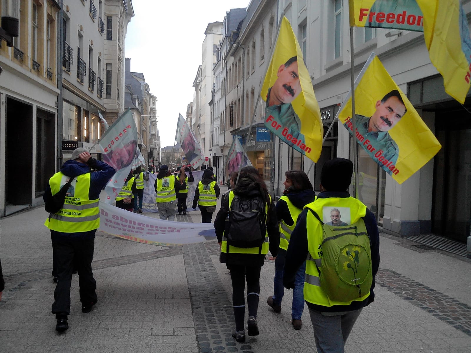 Recepció a Metz de la marxa europea en solidaritat amb el Kurdistan