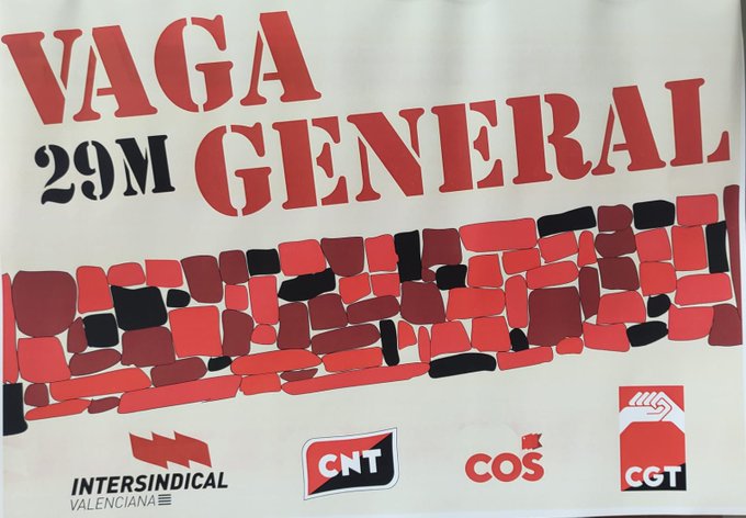 Motors a punt per a la Vaga General del 29-M